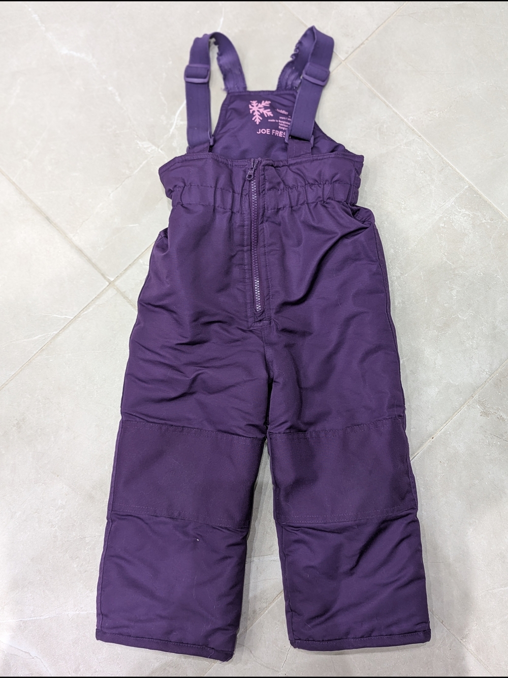 2/$20 Joe Fresh size 3 Purple Toddler Snow Bib pants